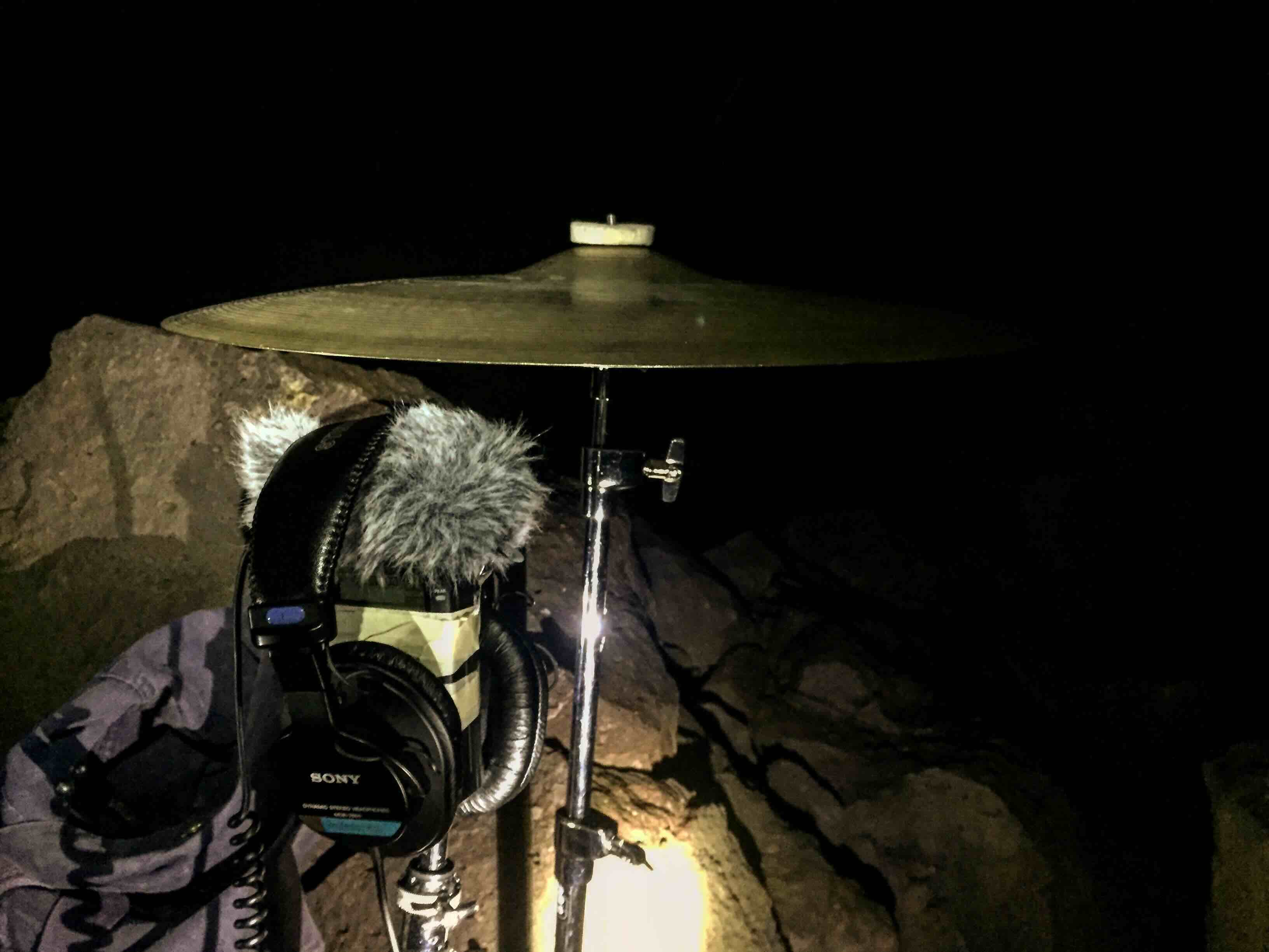 Close up of cymbal in cave