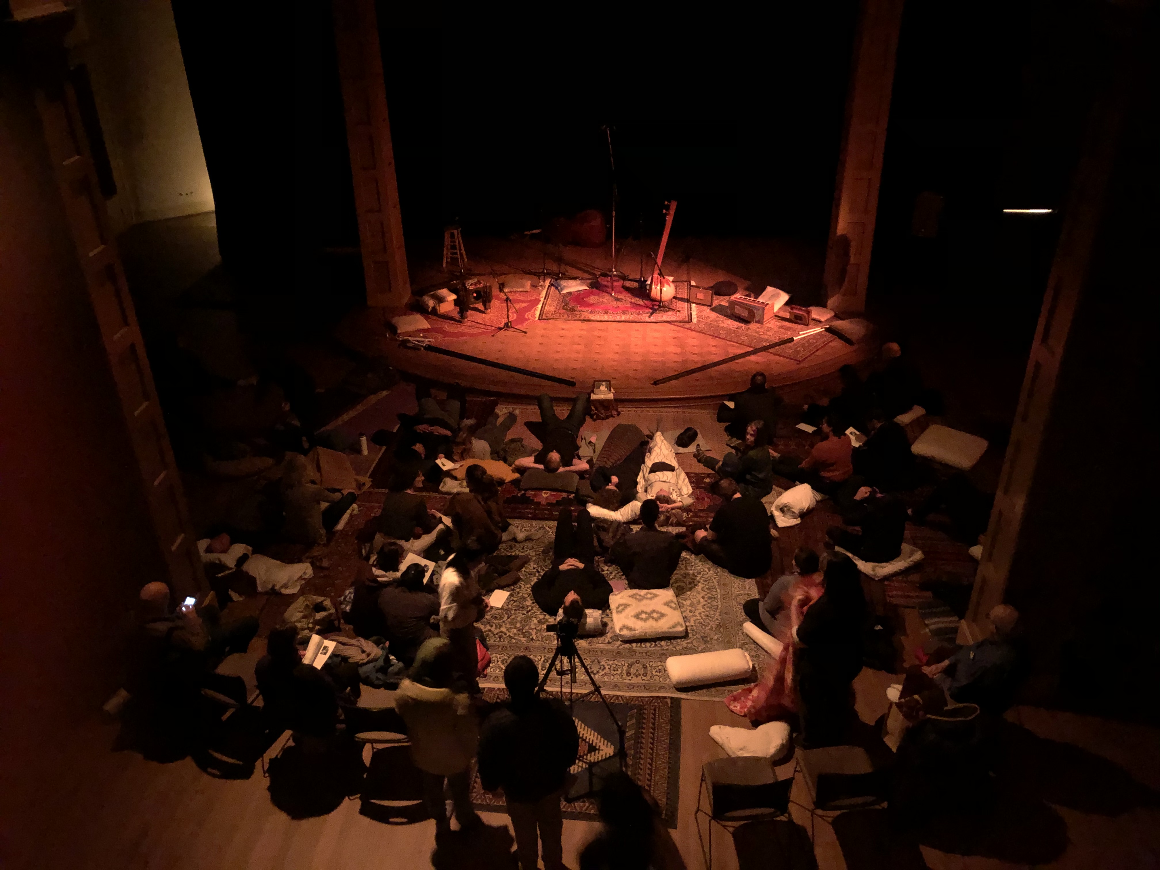 Audience gathering before the performance