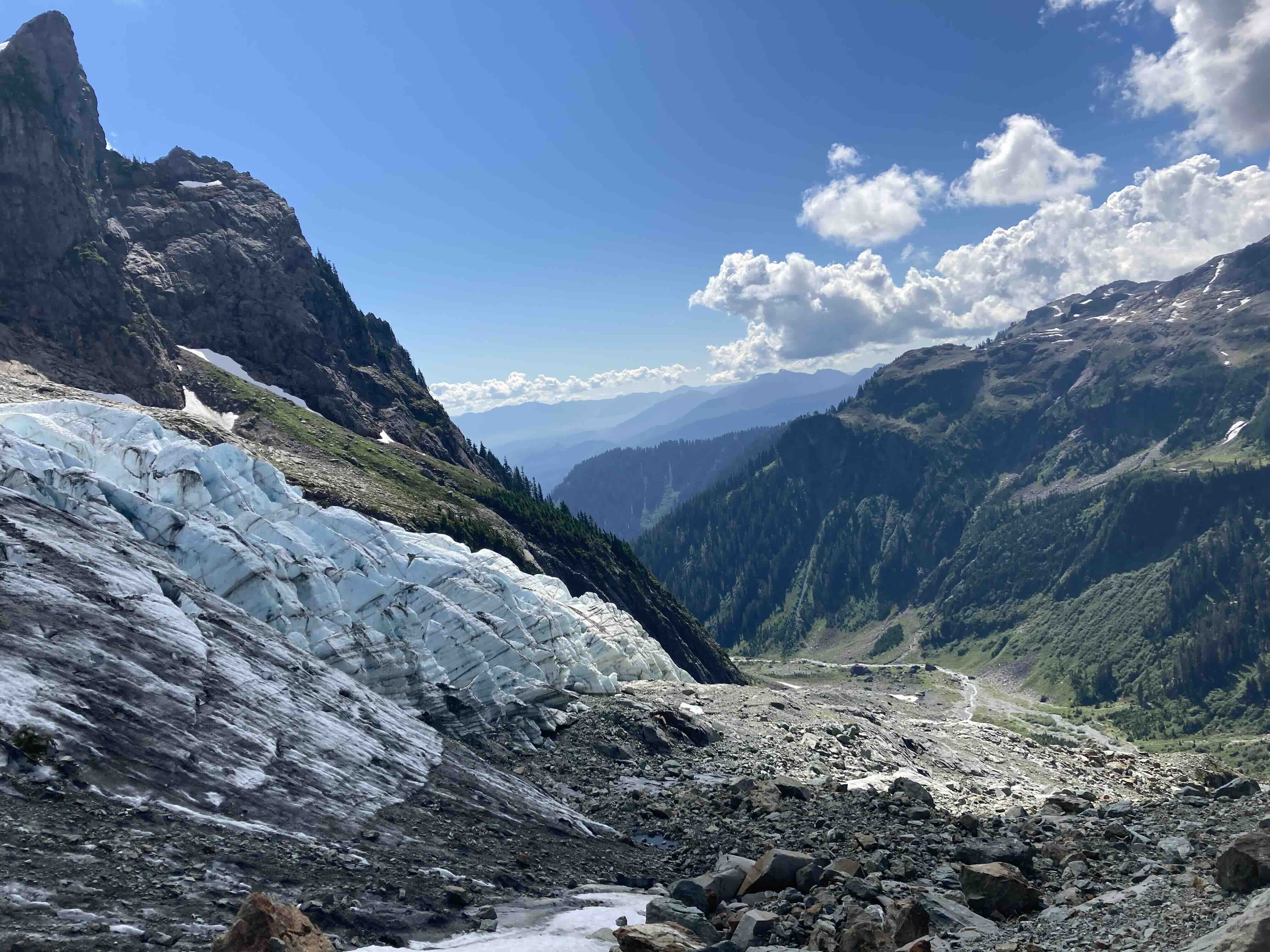 Glacial valley opposite glacier