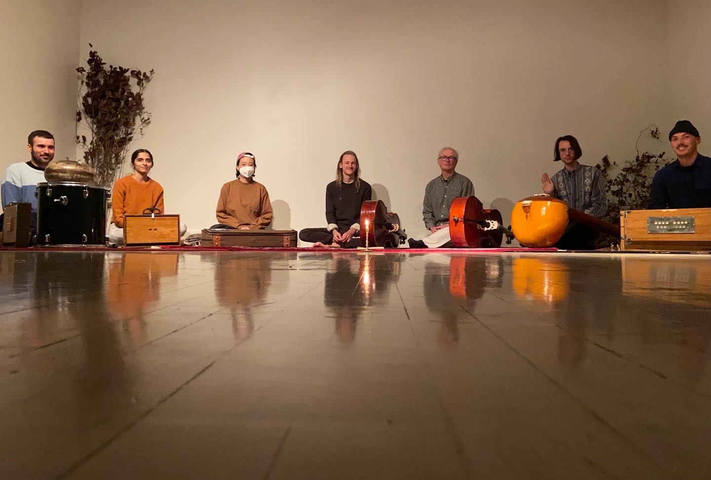 Rehearsal with dancer and musicians